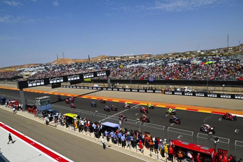 Alcañiz prepara ya el palco VIP junto a la salida del Gran Premio de Aragón de MotoGP